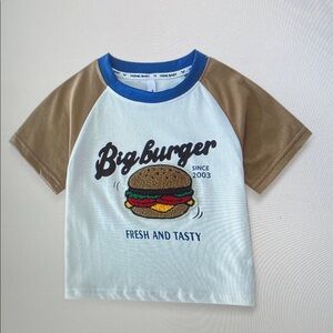 Kids' Brown and White Big Burger T-Shirt